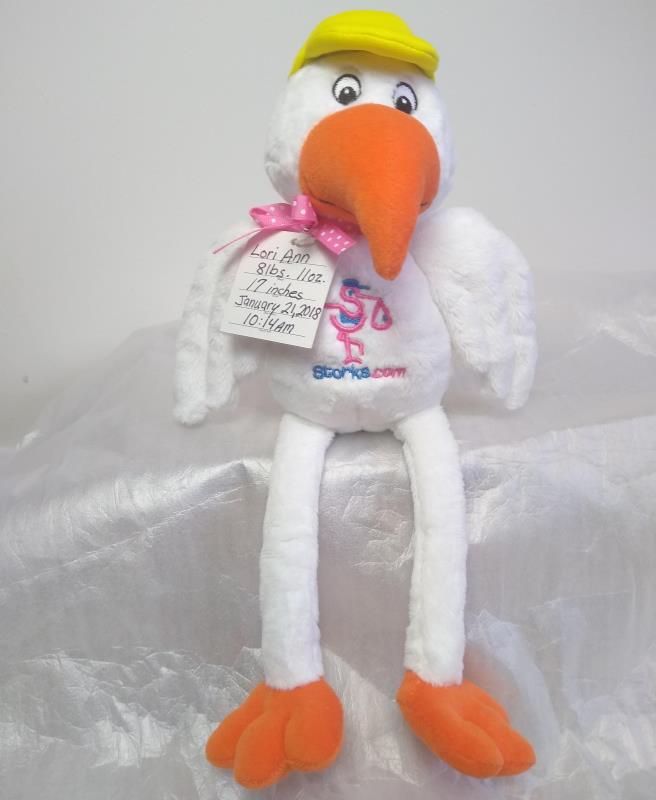 stuffed stork toy